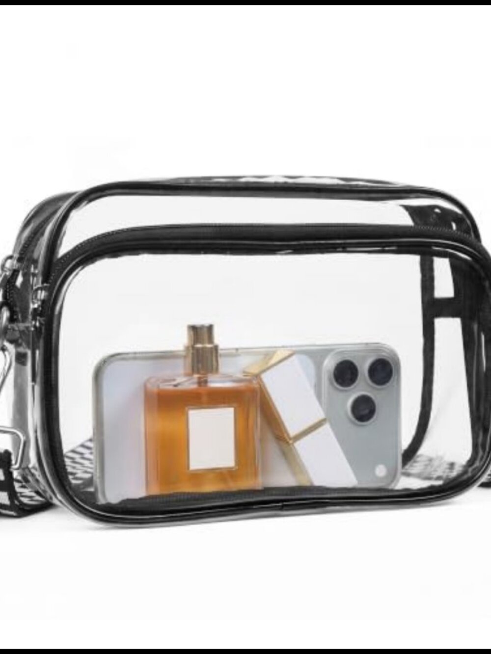 Clear Stadium Approved Crossbody Bag Waterproof TPU Adjustable Strap Purse